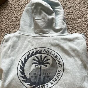 Billabong Light Blue Palm Graphic Hooded Sweatshirt